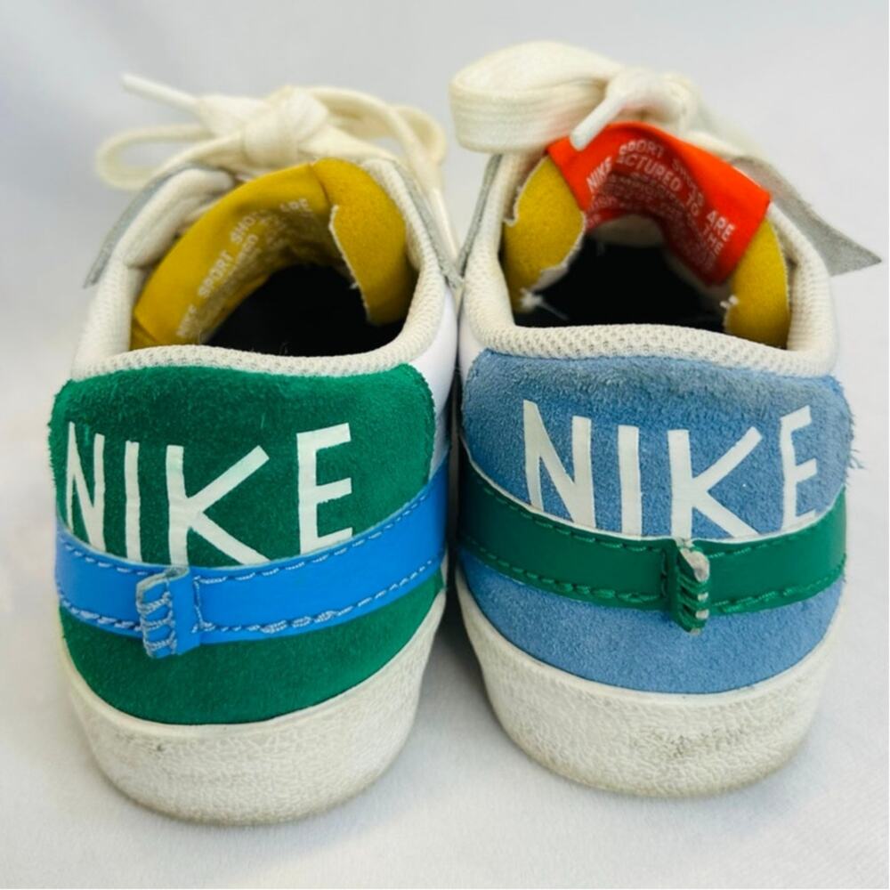 Nike Blazer Low ‘77 Jumbo “Mismatch” Leather Sneakers Size 8 (Style DQ1470-100) - Picture 5 of 7